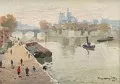 Les quais près de Notre Dame de Paris